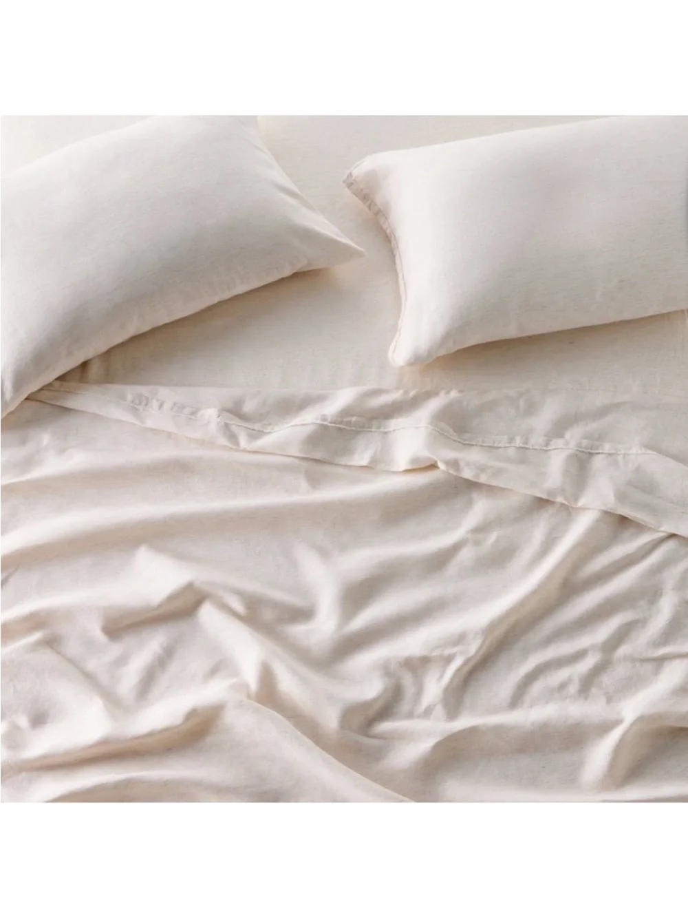 NWT Full 100% Linen Sheet Set Adobe Clay Micro Stripe - Casaluna